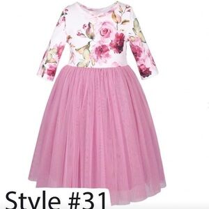 Floral Pink Kids Dress
